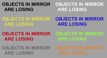 Aufkleber Objects in mirror are losing